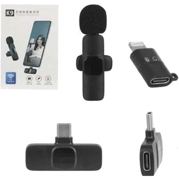 Универсальный беспроводной петличный микрофон для Android и IOS Wireless Microphone K8 TYPE-C Lightning