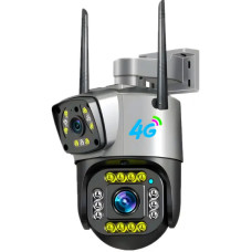 Камера видеонаблюдения уличная SC03 V380pro, подключение через 4G / LAN две линзы