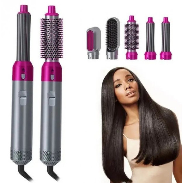 Мультистайлер 5 в 1 Hot Air Styler для укладки волос с насадками и интеллектуальным контролем температуры