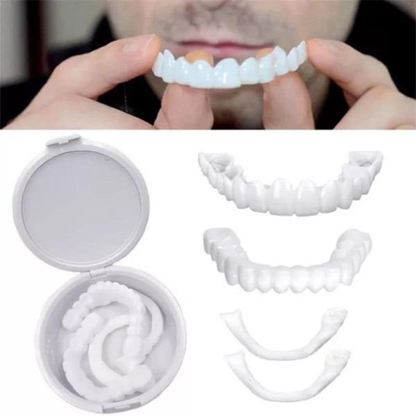 Съёмные виниры Veneers Smile на верхнюю и нижнюю челюсть с кейсом