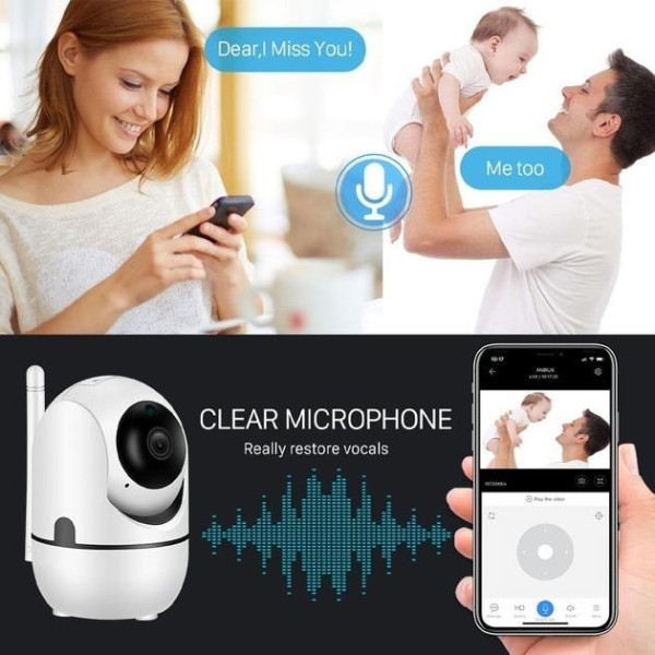 IP камера видеонаблюдения CAMERA Wifi QC011 Y7 — беспроводная видеоняня с поворотом и ночной съёмкой