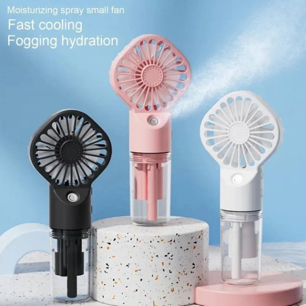 Портативный мини-вентилятор с распылением воды Small fan AND LY-598  Охлаждение и увлажнение в одном устройств