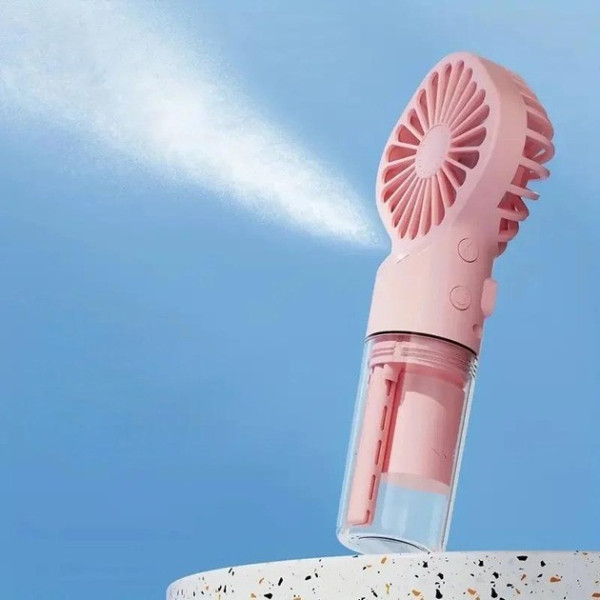 Портативный мини-вентилятор с распылением воды Small fan AND LY-598  Охлаждение и увлажнение в одном устройств