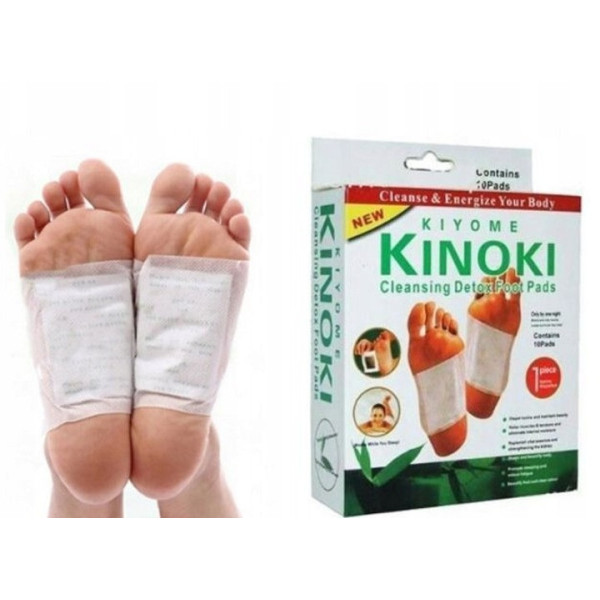 Детокс-пластыри для ног Kinoki Kiyomi, 10 шт, с турмалином и растительными экстрактами