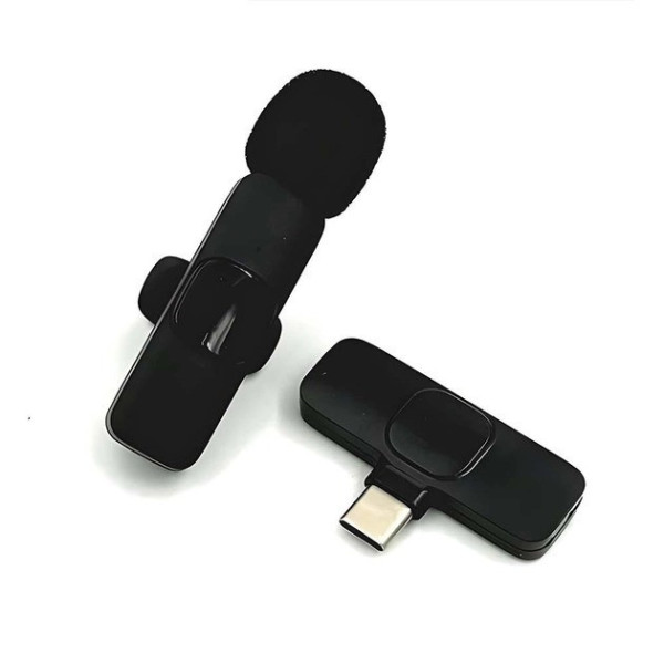 Беспроводной петличный микрофон K9-IP с адаптером Type-C или Lightning, шумоподавление, Bluetooth 5.0
