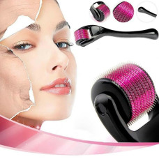 Мезороллер UKC Derma-Roller PRO 0,5мм для лица и тела, титановые иглы, профессиональный роликовый массажер
