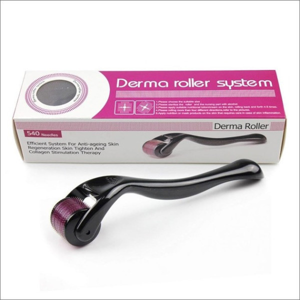 Мезороллер UKC Derma-Roller PRO 0,5мм для лица и тела, титановые иглы, профессиональный роликовый массажер