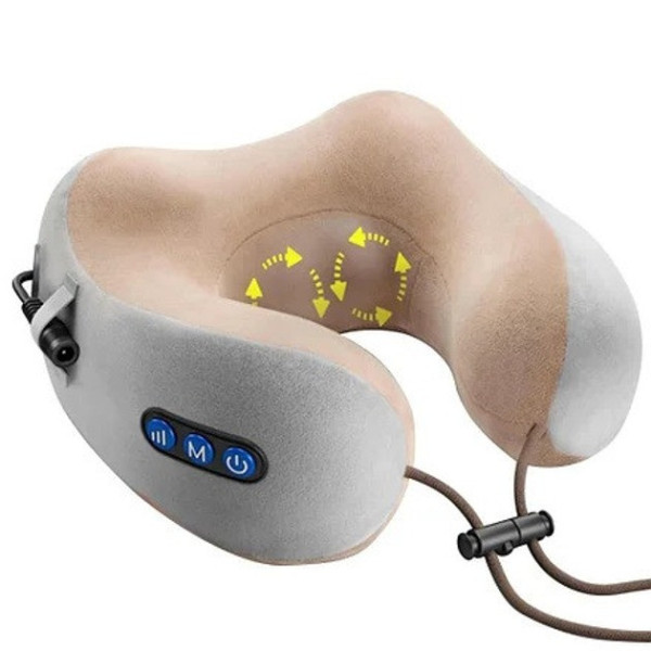 Массажер U-Shaped Massage Pillow 3 в 1 с инфракрасным подогревом для шеи (WM-004)
