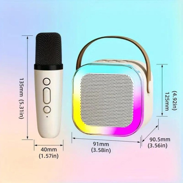 Портативная Bluetooth колонка с караоке и микрофонами Monty K12-2 / Беспроводная акустика с FM-радио, USB