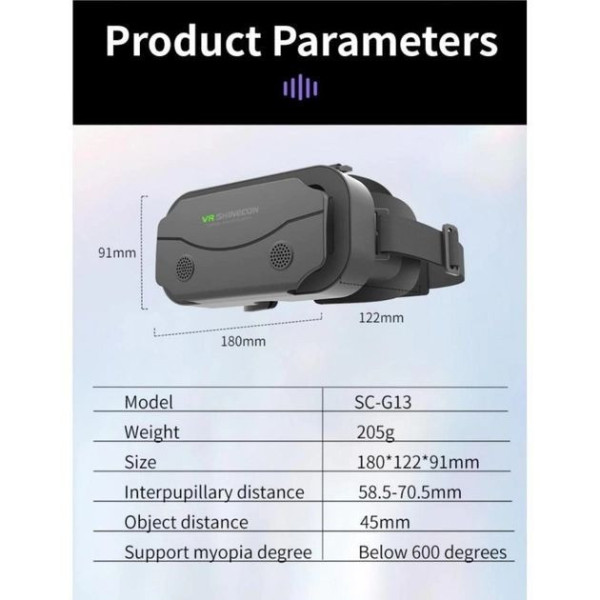Очки виртуальной реальности Виар SHINECON VR SC-G13, 3D для смартфонов + Пульт Y1