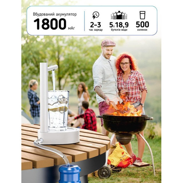 Аккумуляторная помпа для воды X115 Table Water Dispenser Белая