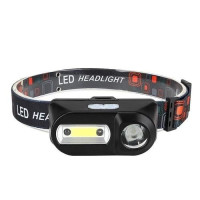 Налобный фонарь KX-1804A с USB зарядкой, 3 режима, водонепроницаемый, сенсор движения