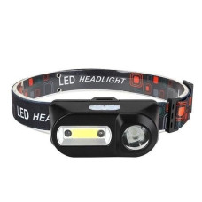 Налобный фонарь KX-1804A с USB зарядкой, 3 режима, водонепроницаемый, сенсор движения