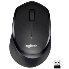 Беспроводная мышь M330 Silent Plus тихая и удобная для работы и дома Черная