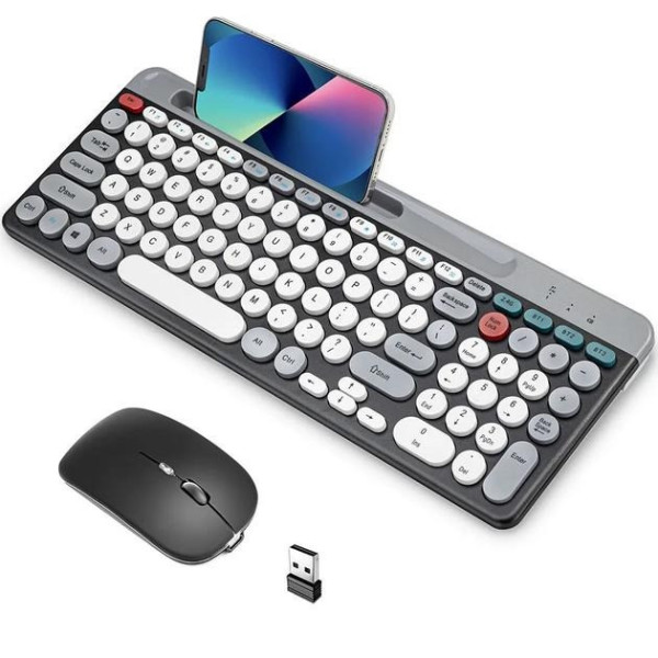 Беспроводной набор клавиатура и мышь ZYG-806, Bluetooth и Wi-Fi, мультиподключение, ультратонкий дизайн