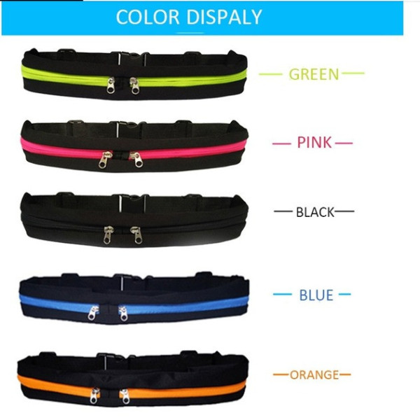 Спортивная поясная сумка Go Runner's Pocket Belt для бега, йоги, фитнеса, с регулируемым ремнём и карманами