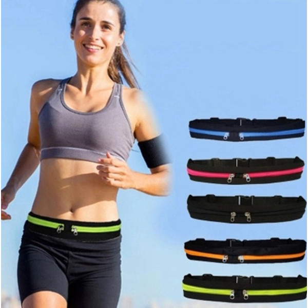 Спортивная поясная сумка Go Runner's Pocket Belt для бега, йоги, фитнеса, с регулируемым ремнём и карманами