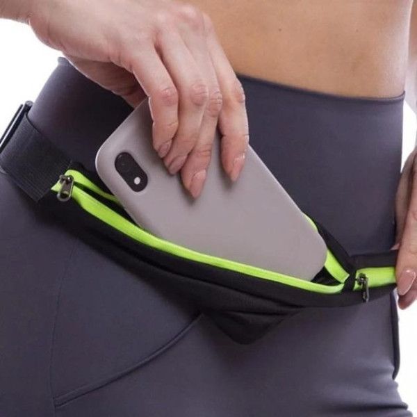 Спортивная поясная сумка Go Runner's Pocket Belt для бега, йоги, фитнеса, с регулируемым ремнём и карманами