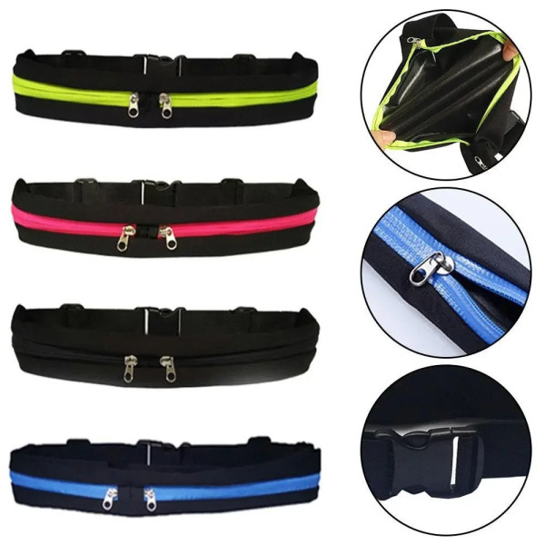 Спортивная поясная сумка Go Runner's Pocket Belt для бега, йоги, фитнеса, с регулируемым ремнём и карманами