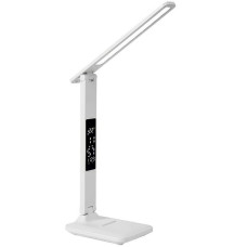 Настольная LED лампа 868S с аккумулятором, дисплеем (часы, дата, термометр), сенсорным управлением и подставко
