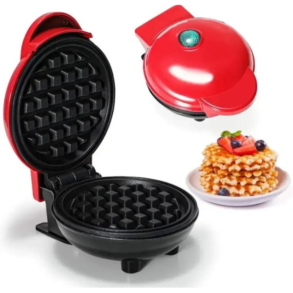 Мини вафельница в форме сердца Waffle Maker, электрическая, с антипригарным покрытием, 350 Вт, для вафель