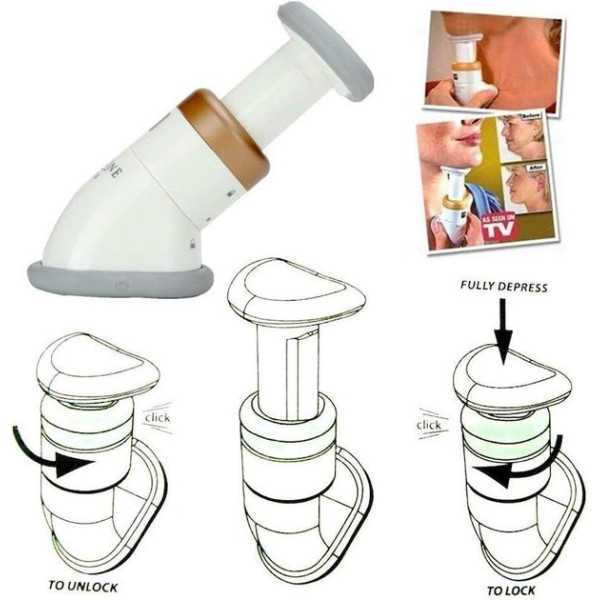 Neckline Slimmer – тренажер для шеи и подбородка, массажер от второго подбородка, 3 уровня нагрузки, без батар