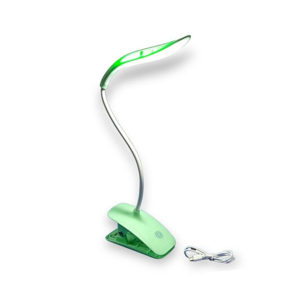 Настольная LED лампа SST-812 с аккумулятором и прищепкой, сенсорное управление, 14 LED, 3 режима