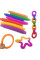 Набор Fidget Pop Tubes 12 шт Антистрессовые эластичные трубки для детей и взрослых