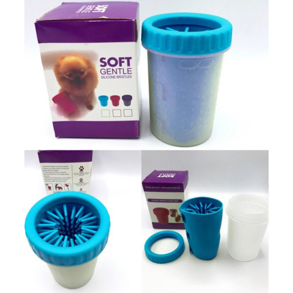 Лапомойка для собак большая L Pet Feet Washer емкость для мытья лап с силиконовыми щетинками