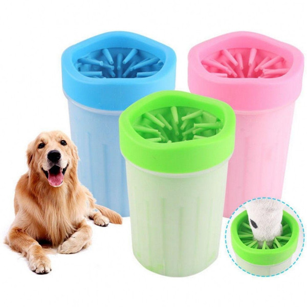 Лапомойка для собак большая L Pet Feet Washer емкость для мытья лап с силиконовыми щетинками