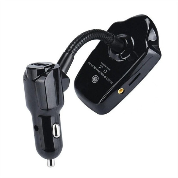 FM трансмиттер T10 Bluetooth с экраном 1.44 дюйма и зарядным устройством US / Автомобильный FM модулятор