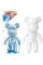 Набор для творчества DIY Creative Fluid Bear Флюидный медвежонок 23 см с красками ,игрушка для раскрашивания