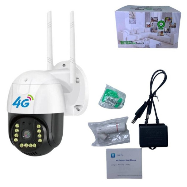 Уличная 4G камера видеонаблюдения C15 3MP с поворотным механизмом и управлением через приложение