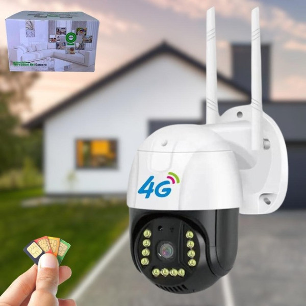 Уличная 4G камера видеонаблюдения C15 3MP с поворотным механизмом и управлением через приложение