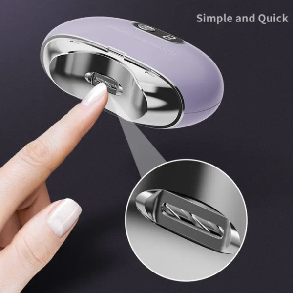 Электрическая машинка для стрижки ногтей Nail Clipper – аккумуляторная пилка с мусоросборником и USB зарядкой