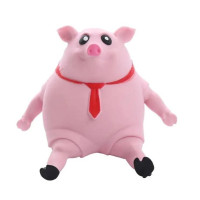 Игрушка сквиш антистресс Свинка Pink Pig 20 см / Резиновая игрушка для детей и взрослых