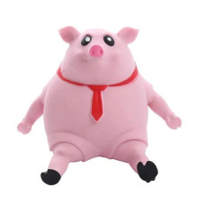 Игрушка сквиш антистресс Свинка Pink Pig 20 см / Резиновая игрушка для детей и взрослых