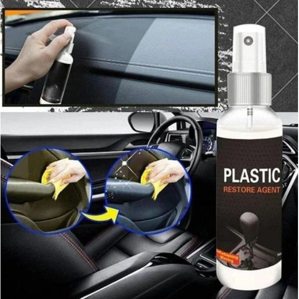 Средство для восстановления и полировки пластиковых деталей автомобиля PLASTIC RESTORE 30 мл, защита от грязи