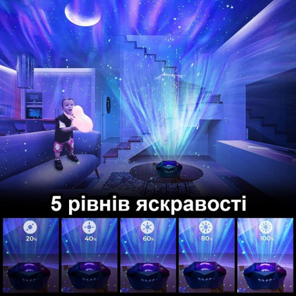 Ночник проектор звездное небо Светильник Dream Aurora Star Lights Black
