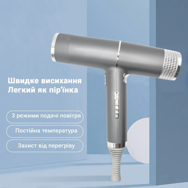 Профессиональный ионный фен Hairdryer с функцией самоочистки и холодным воздухом, 1000 Вт
