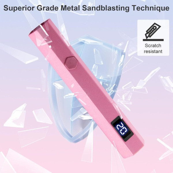 УФ светодиодная лампа-фонарик для сушки ногтей USB, аккумуляторная, 3W с таймером и дисплеем