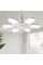 Лампа-вентилятор LED 60Вт 6U с патроном E27, пульт, 3 режима, белая