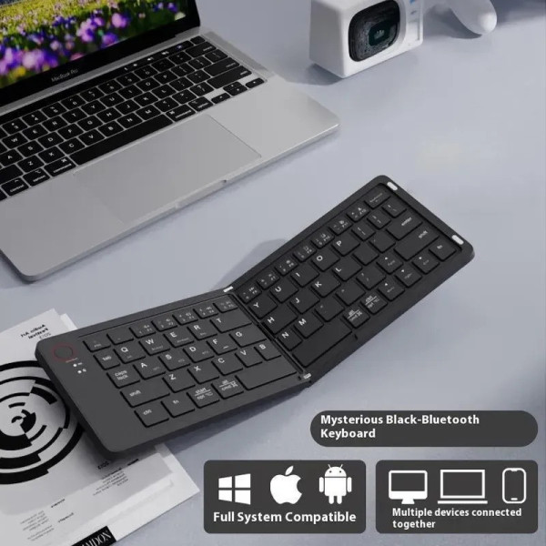 Клавиатура беспроводная B023, раскладная, 67 клавиш, (Eng / Pyc), 2.4G, 280x92mm, Black, Box