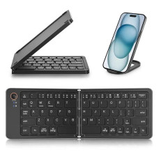 Клавиатура беспроводная B023, раскладная, 67 клавиш, (Eng / Pyc), 2.4G, 280x92mm, Black, Box