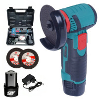Аккумуляторная электроболгарка 12V AT-AG7501 с 2 аккумуляторами и кейсом