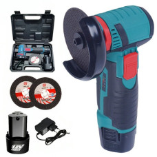 Аккумуляторная электроболгарка 12V AT-AG7501 с 2 аккумуляторами и кейсом