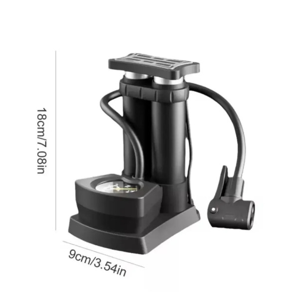 Ножной насос Air Pump AND 521-2414 S98-2409-Y двухцилиндровый с манометром, до 160 PSI, универсальный для авто