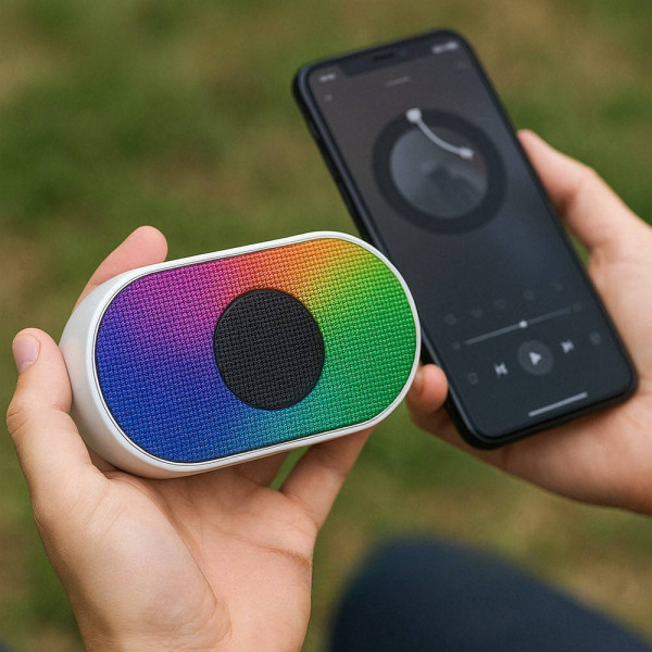 Портативная Bluetooth колонка SPS L-003BT с RGB-подсветкой, 5 Вт, разъёмы TF/USB
