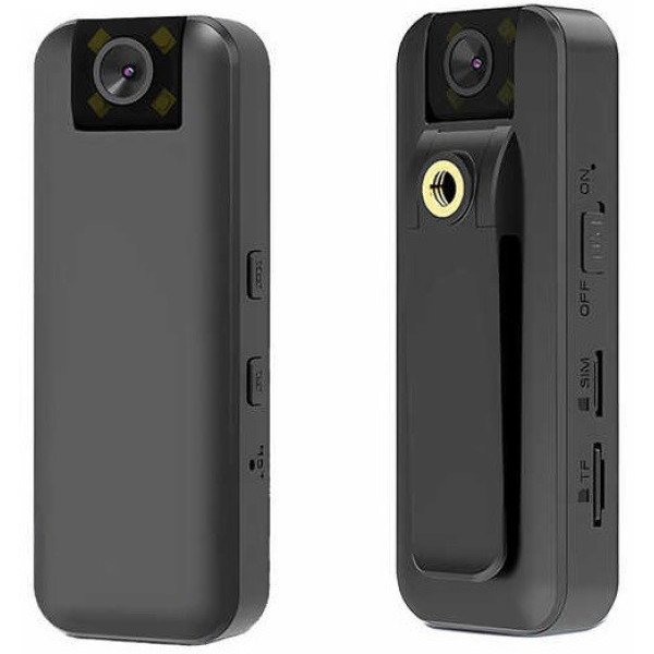 Нагрудная боди-камера с поворотным объективом и ночной съёмкой 4G S15 2304×1296P microSD до 256 ГБ