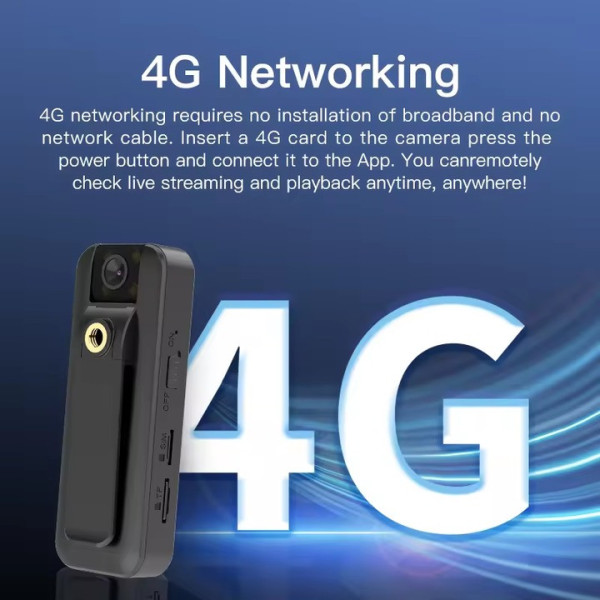 Нагрудная боди-камера с поворотным объективом и ночной съёмкой 4G S15 2304×1296P microSD до 256 ГБ